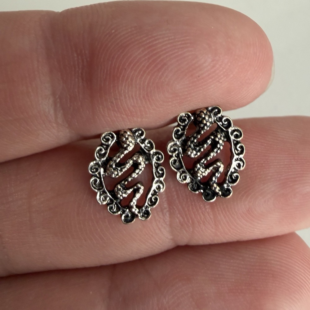 Stud‎ Pierced Snake Earrings Goth Grunge Halloween Festival Concert Gift Costume